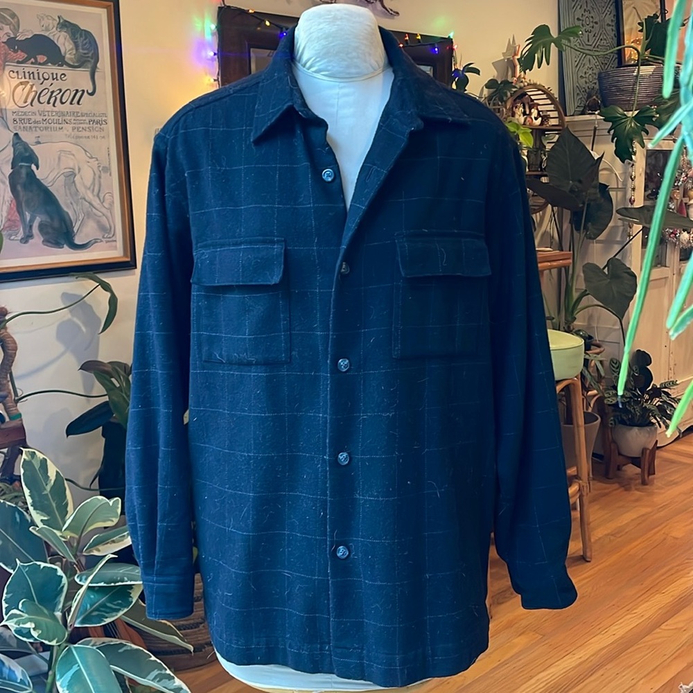 Eddie Bower wool button down - M